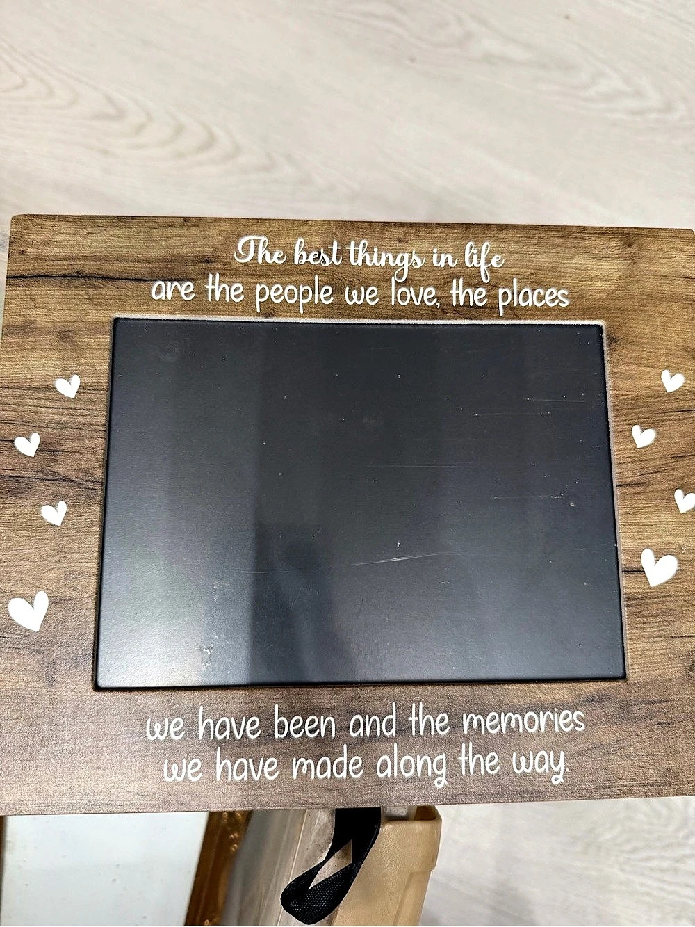 Wood Photo Frame with Quote